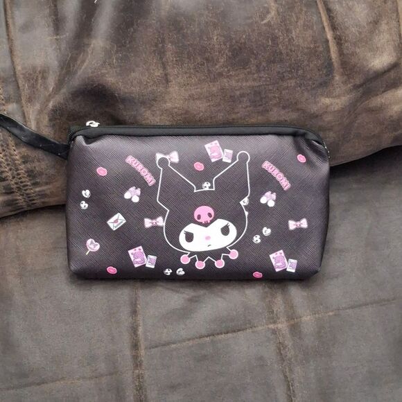 Kuromi Small Black Zipper Pouch - Picture 2 of 4